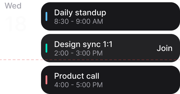 Agenda component preview