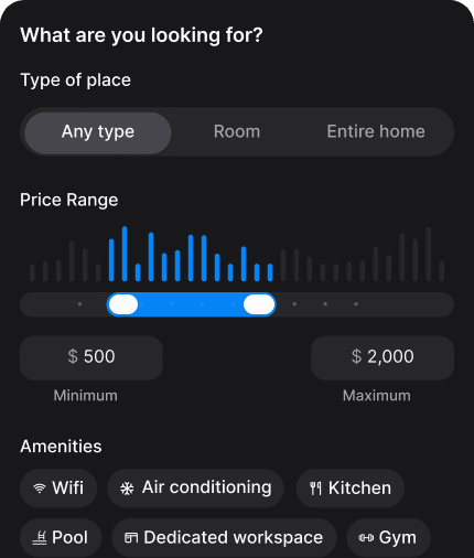 Filters component preview