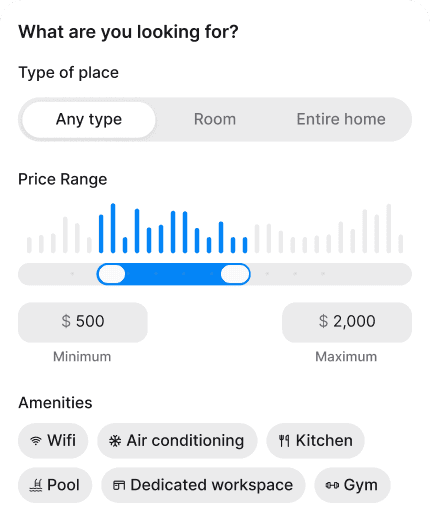 Filters component preview