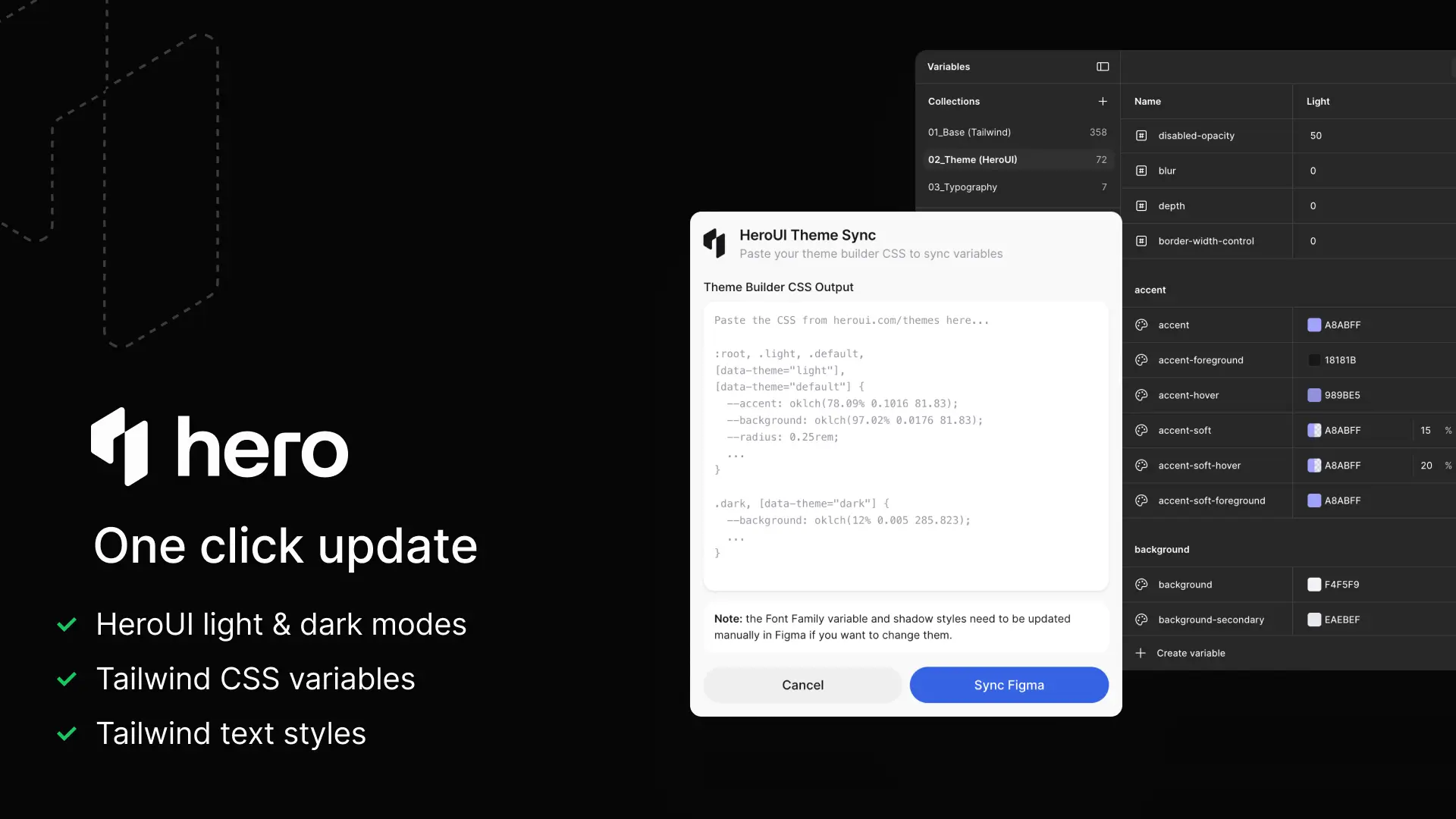 HeroUI Figma Sync Plugin