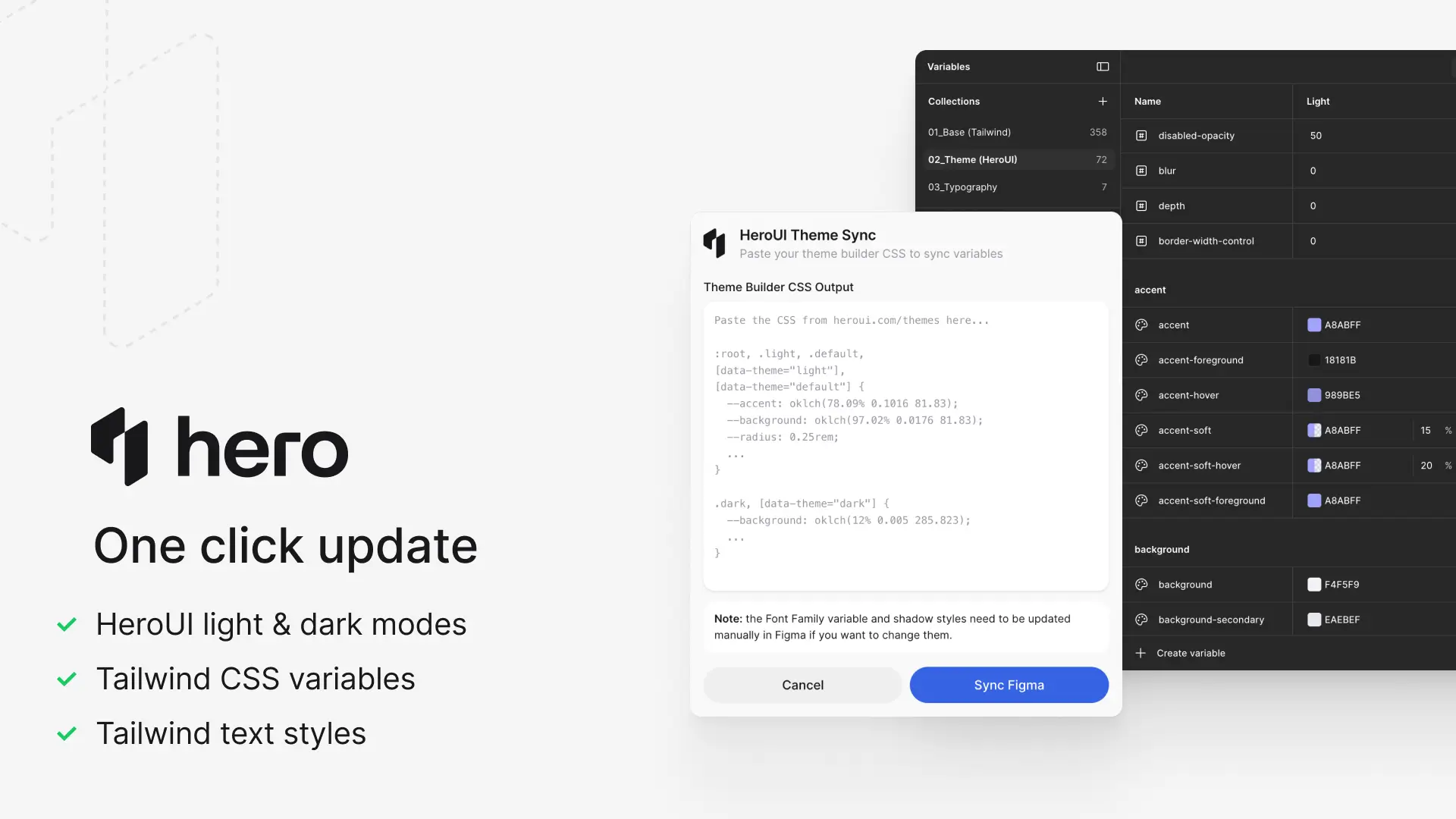 HeroUI Figma Sync Plugin